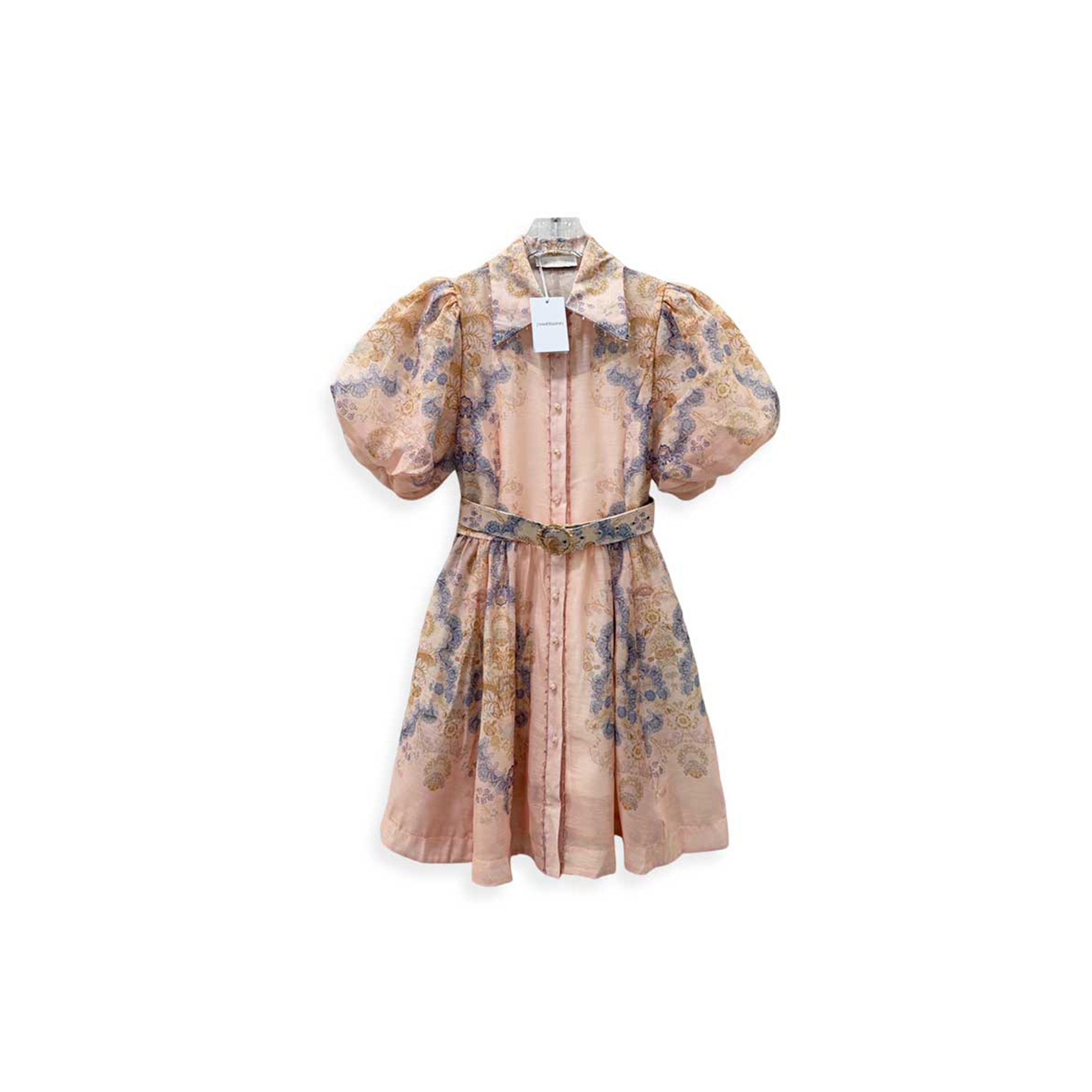 ZIMMERMANN FLOWER BUD WAIST-CINCHING DRESS 